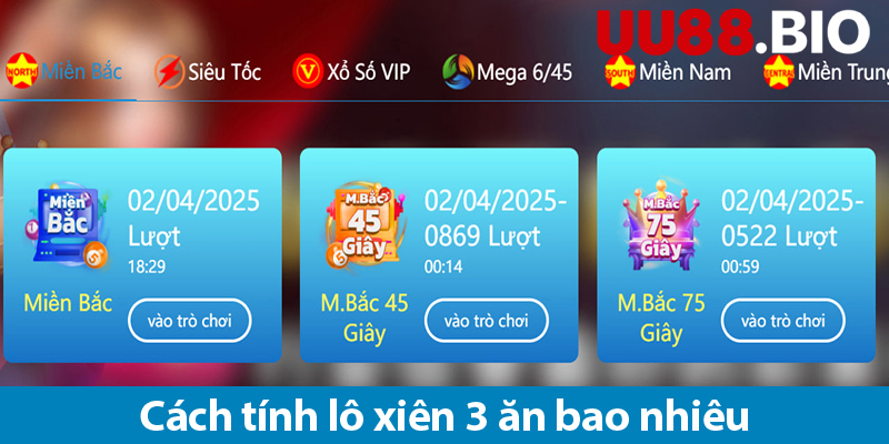 Kinh nghiệm đánh lô xiên 3 chính xác và cách tính thưởng 2025